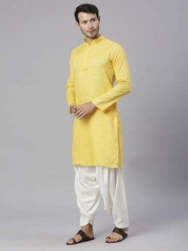 Image of Rajubhai Hargovindas Men Pure Cotton Solid Long Kurta