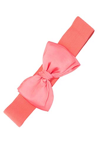 Banned Ceinture Bella Large de Rockabilly 1950 Élastiquée - Corail (Medium)