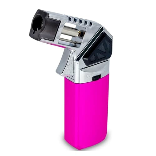 Encendedor de antorcha de Butano, encendedor a prueba de viento, llama reutilizable y ajustable, apto para velas y camping al aire libre (butano no incluido)