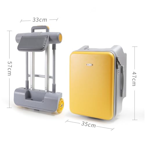 2-in-1 Children's Ride-On Suitcase, 20 Inch Hardside Carry on Luggage,Case & Baby Stroller,Expandable Luggage,Foldable and Rideable Suitcase,for Toddler Baby Travel Flight,Black 7