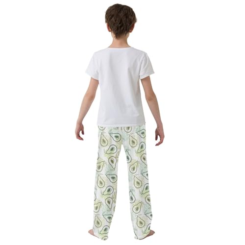 ZZKKO Avocado Tropical Leaves Boys Pants for Kids Jogger Pants with Pockets S-XL3