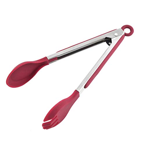 DOITOOL 1pc Stainless Steel Bbq Clip Multipurpose Food Tong for Barbecue Baking and Serving for Home Parties and Celebrations