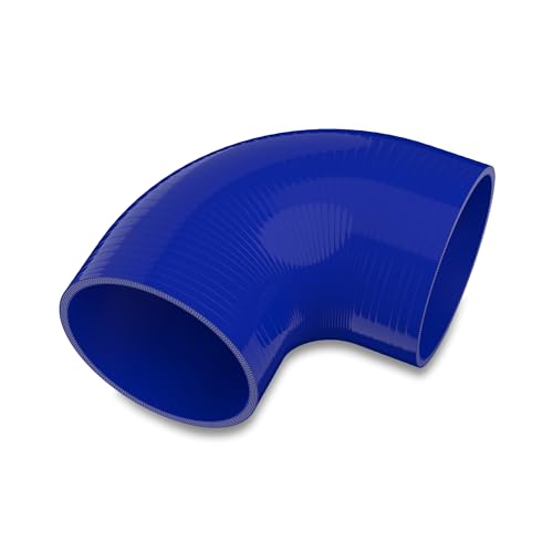 Endure 90 Degree Elbow Coupler Silicone Hose 4-Ply, 4-Inch(102mm), Couplers for High Performance Vehicles, Intake Piping, Length(102mm), Thickness (5mm), Automotive Silicone Hose - Blue