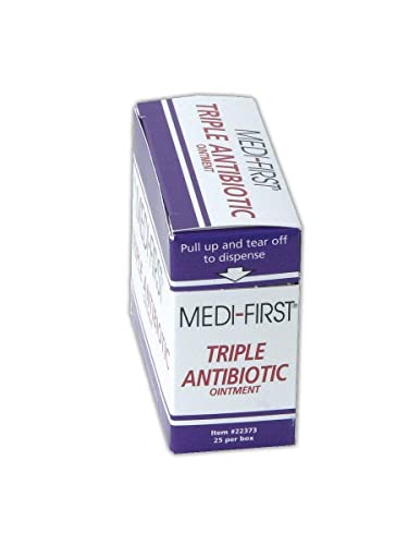 Medique MP223-35 Medi-First Triple Antibiotic Ointment, 0.5 g, Standard, White/Blue (Pack of 144)