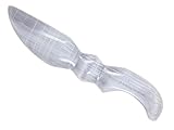Selenite Crystal Knife - 7 to 8 Inches Handcrafted Crystal Sword for Spiritual Healing and Meditation, Ideal for Energy Cleansing and Reiki, Natural Selenite Crystal Sword Décor Piece
