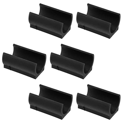 Image of 25mm U Shaped Floor Glides, 25PCS U-Shaped Chair Leg Floor Protectors, Furniture Tubing Caps for Sled Base Chairs, Rectangle Non-Slip Plastic Tube Glides for Hardwood Feet Tips, Quiet Pads
