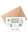 The Life Barn Postkarte mit Umschlag Gute Reise Abschied Geldgeschenk