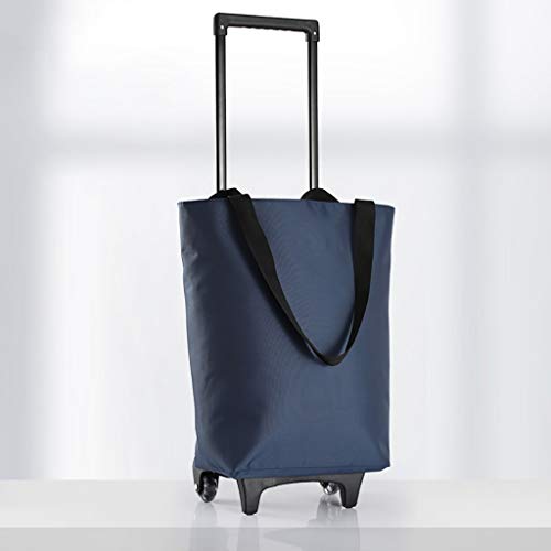 Carro plegable para compras con ruedas y bolsa miniatura 1