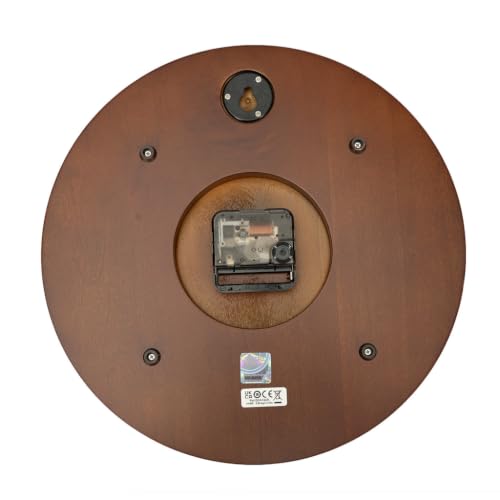 Image of Seiko Wall Clock (28.2 cm x 28.2 cm x 4.4 cm, Brown, QXA144BN), Abstract, Wood