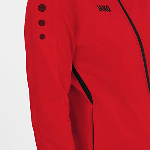JAKO Damen Polyesterjacke Challenge, Rot/Schwarz, 38 – Ansicht 6