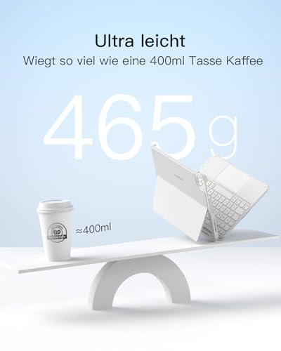 Inateck Hülle mit Tastatur iPad 11(A16)/10. Gen, 7 FarbigerBeleuchtung – Ansicht 2