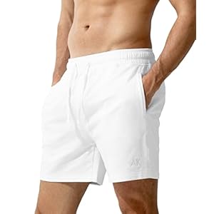 Casey Kevin Men’s Sweat Cotton Shorts 5 Inch Shorts with Zipper Pockets Athletic Workout Short,New