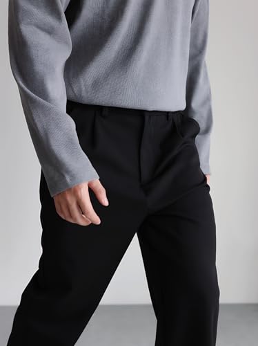 Men's Wrinkle-Free Dress Pants, High-Stretch TR Blend, Relaxed Fit, Gray4