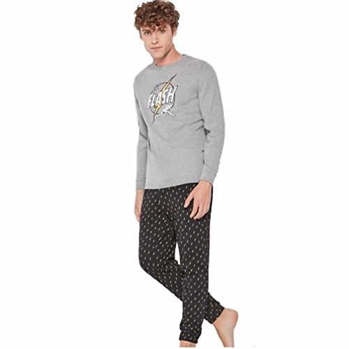 GISELA 2/2013 - Pijama Hombre Flash Algodón Invierno Hombre Color: Gris VIG Talla: Large