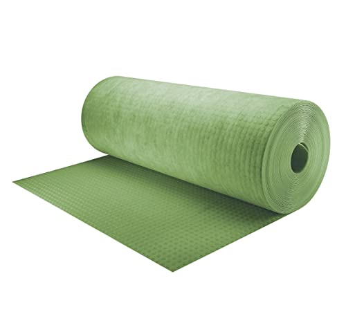 Profilitec Floortec 1/8" Anti-Fracture Crack Isolation Uncoupling Waterproofing Underlayment Translucent Membrane 323 Sq Ft Roll (No Curling) For Bathroom Flooring Ceramic Tile Concrete Subfloor Stone #TOP3