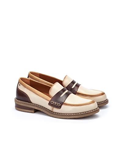 Image of PIKOLINOS Aldaya W8J-3541 Women's Loafers - Premium Calfskin Leather Slip-On - Lightweight Comfort, Removable Insole, Medium & Wide Width Ergonomic Everyday Support