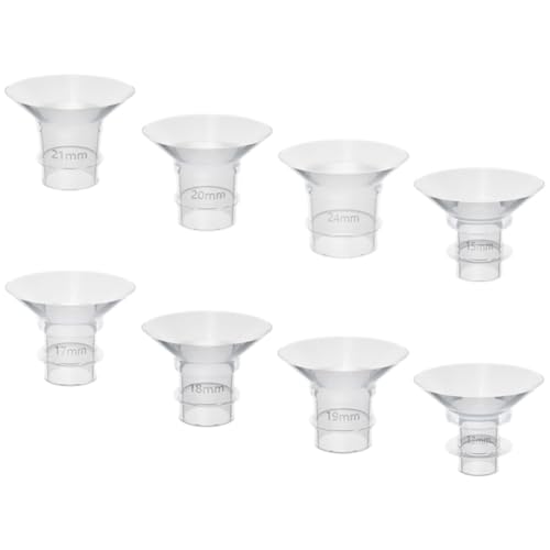 LIFKOME Insertos Tamaños de 13mm a 24mm de Brida de Silicona 8 Piezas Resistentes y Cómodas para Extractor de Leche Eléctrico y Portátil para Lactancia