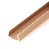 Outwater Plastics Beige 1/2'' Styrene Plastic U-Channel/C-Channel 36 Inch Lengths (Pack of 4)