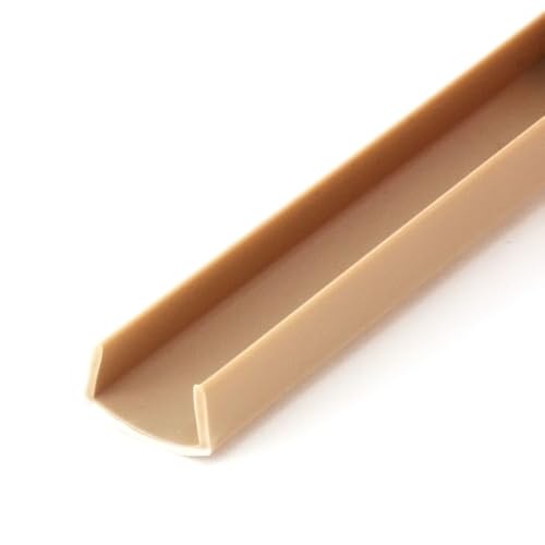 Outwater Plastics Beige 1/2'' Styrene Plastic U-Channel/C-Channel 36 Inch Lengths (Pack of 4)