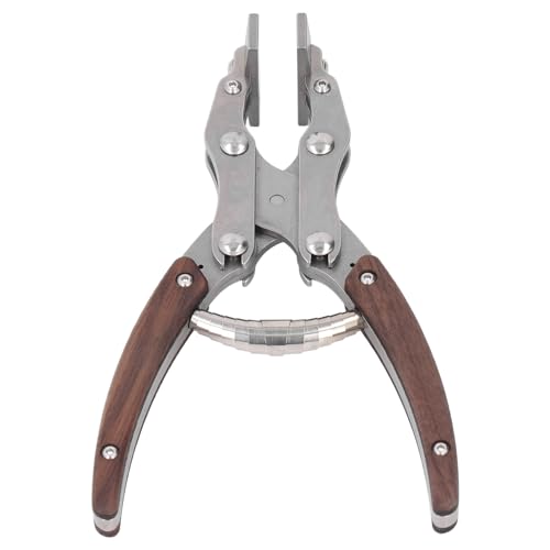Flachzange, Tragbare Leder-Presszange, Parallel- und Crossover-Doppelstruktur-Design, Maul aus Legiertem Stahl, Backenbreite 38mm, mit Abnehmbarer Backe.