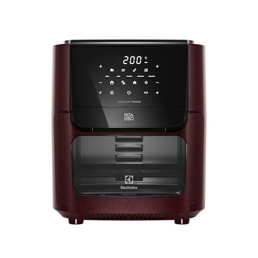 Electrolux Air Fryer Oven Electrolux por Rita Lobo 12L Digital Vermelha Escura Experience 1700W (EAF86) 127V