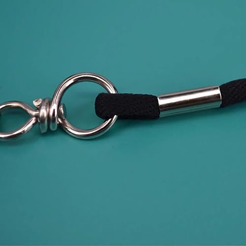 Silbato metálico deportivo con cordón negro miniatura 5