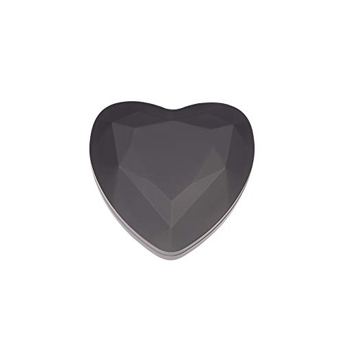 Image of Heart Shaped Ring Gift Box with LED Light, Velvet Earrings Jewelry Case with Light, Jewellry Display Box for Wedding, Engagement, Proposal, Birthday and Anniversary (Black)
