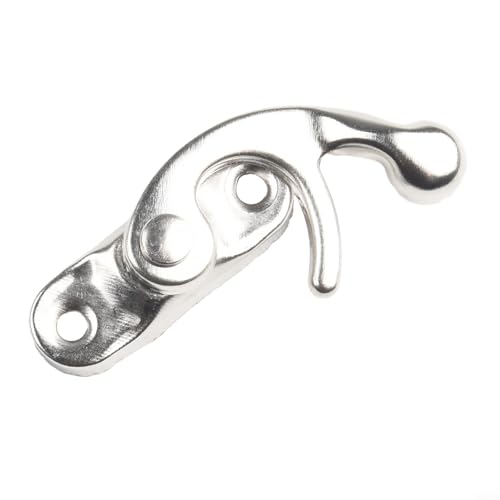 Vidonergy Lot de 30 cadenas en fer bronze antique pour mini boîte à bijoux en bois, loquet vintage en métal avec vis, boucle incurvée décorative pour bagages et (argenté)