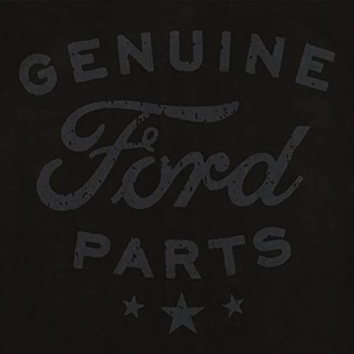 Ford Men's Genuine Parts Long Sleeve Button Up Woven Shirt, Black, Small #TOP2