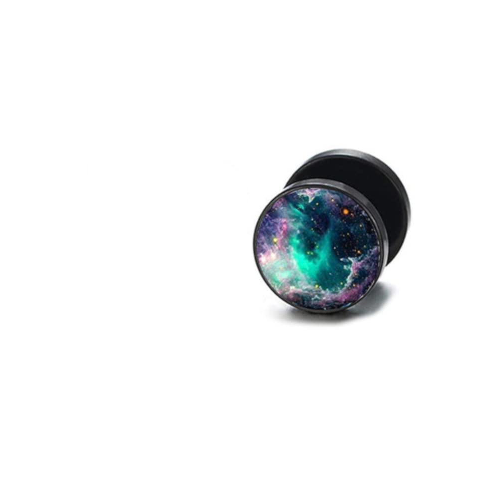 Finto Piercing Orecchio 10mm - Orecchini A Sbarra Con Motivi Colorati Per Uomo E Donna | Senza Allungamento - Foto 11