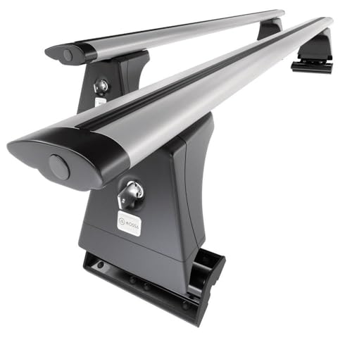 Mossa - Alu-Dachträger kompatibel mit BMW 5er G30 Limousine (2017-2023) - silbern Dachträger Dachgepäckträger - Montagepunkte 2