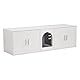 VEVOR Katzenschrank für Katzentoilette, Katzenhaus versteckt mit Doppelräumen, Katzenklo Schrank aus Holz passt in die meisten Katzentoiletten, Katzenmöbel 1,47 x 0,46 x 0,45 m, weiß