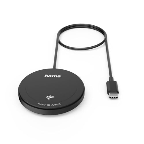 Hama Qi2 Chargeur sans-Fil Wireless USB C pour iPhone Samsung Android- Charge à Induction 15W, Compatible MagSafe, Technologie Wireless Fast-Charge, Détection Auto du Smartphone - Noir – Image 5