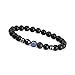 Produktbild GD GOOD.designs Chakra Perlenarmband aus Onyx Natursteinperlen | Kugelarmband mit blauer Jaspis Perle | Armband Männer (Blau)