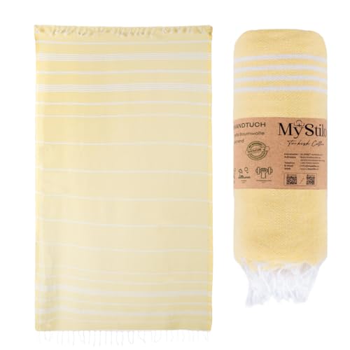 MyStilo Toalla de sauna XXL, toalla de baño grande y suave, 100 x 200 cm, secado rápido, toalla de playa de primera calidad, toalla para hombres, mujeres, yoga y fitness (amarillo)