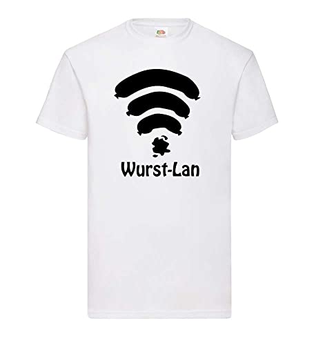 T-shirt Wurst-LAN homme blanc XXXL ample à manches courtes respirant