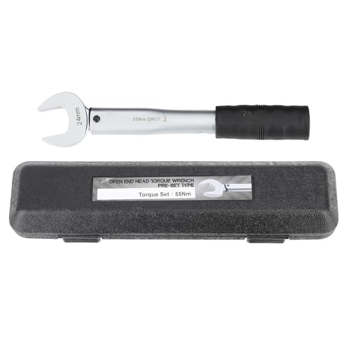 TOOLSGO 0.94 Inch/24mm Fixed Open End Torsion Wrench 55Nm Vehicle Repair Torsion Wrench for Air Conditioning Automotive Motorcycle Maintenance