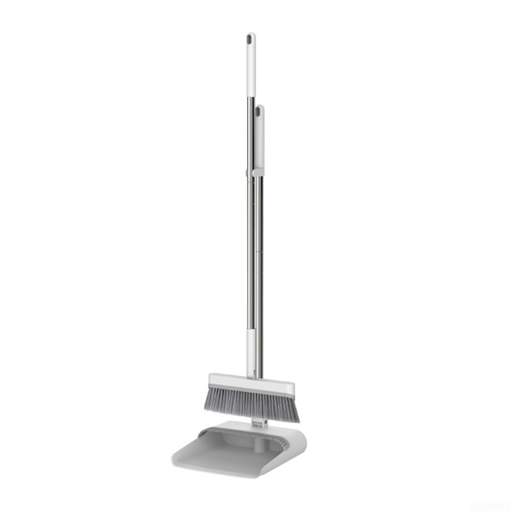 Besen und Kehrschaufel Haushalt Set, Kehrbesen und Kehrschaufel Kombination Müllschaufel, Lazy Artifact Klappgriff