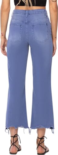 VERVET Women's Leslie Super High Rise 90's Vintage Cropped Flare Jeans2