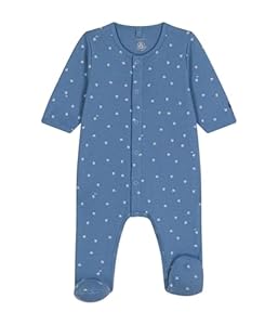 Petit Bateau A09GX Piżama Śpioszek Niebieska