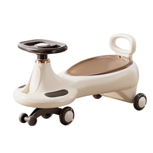 Bxzzuis子供用ツイストカー スイングカー ライトと音楽付き ベビーヨーヨーカー サイレント回転可能ツイストカー スイングおもちゃの車1?8歳の男の子と女の子のスクーター ハンドル操作 サイレントホイール 滑り止め 乗用玩具 屋内および屋外の遊具 誕生