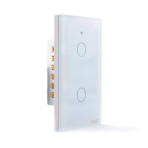 Interruptor Inteligente EKAZA 2 Botões Branco WiFi+BLE+RF