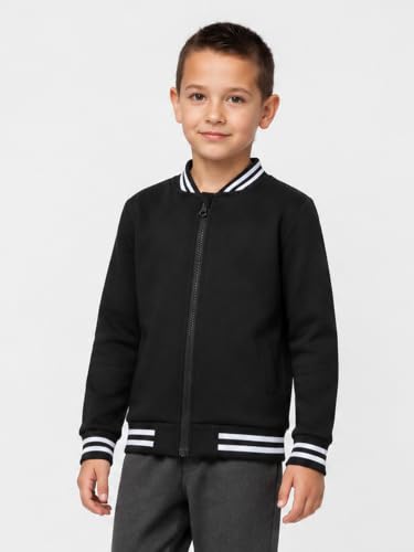 Image of LittleSpring Boys Girls Varsity Baseball Jacket Zip Up Bomber Jacket Thin 2-10Years