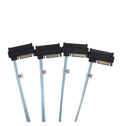 Cable S/AS Interno 36Pin Mini SFF-8087 Host a 4 SFF-8482 SATA 100 cm miniatura 6