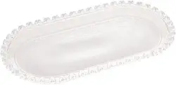 LYOR - Travessa Oval de Cristal Coração 25cm x 13cm x 2,5cm - Ideal para Servir Sobremesas e Guloseimas - Fora da Mesa Encanta como Base para Perfumes, Jóias e Decorações