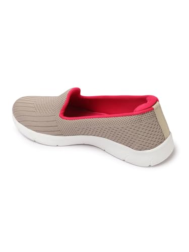 Image of Carlton London Breathable Knit Slip-On Sneakers - Lightweight Comfort for Everyday Wear