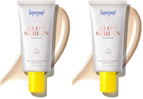 Image of Supergoop! Glowscreen SPF 40 - Glowy Primer + Broad Spectrum Tinted Sunscreen - Helps Filter Blue Light - Hydration - Hyaluronic Acid & Vitamin B6