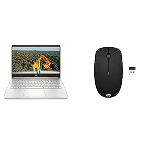 HP 14 Thin & Light Laptop (Intel i3 11th Gen/8GB RAM & 256GB SSD Storage/Win 11 Home + MS Office)+HP X200 Wireless Mouse with 2.4 GHz Wireless connectivity and 18-Month Battery Life
