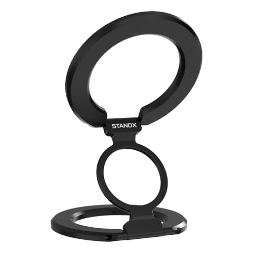 Image of Phone Ring Holder for MagSafe Case, Strong Magnetic Cell Phone Grip, 360 Rotation Kickstand Compatible with iPhone and Android.