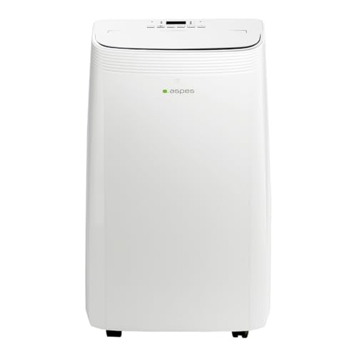 Aspes Aire Acondicionado Portátil, 12000 BTU. AAAP1200B. Bomba de Calor, Display LED manual, Temporizador, Mando a Distancia, Kit instalación ventana incluido, Clasificación Energética A